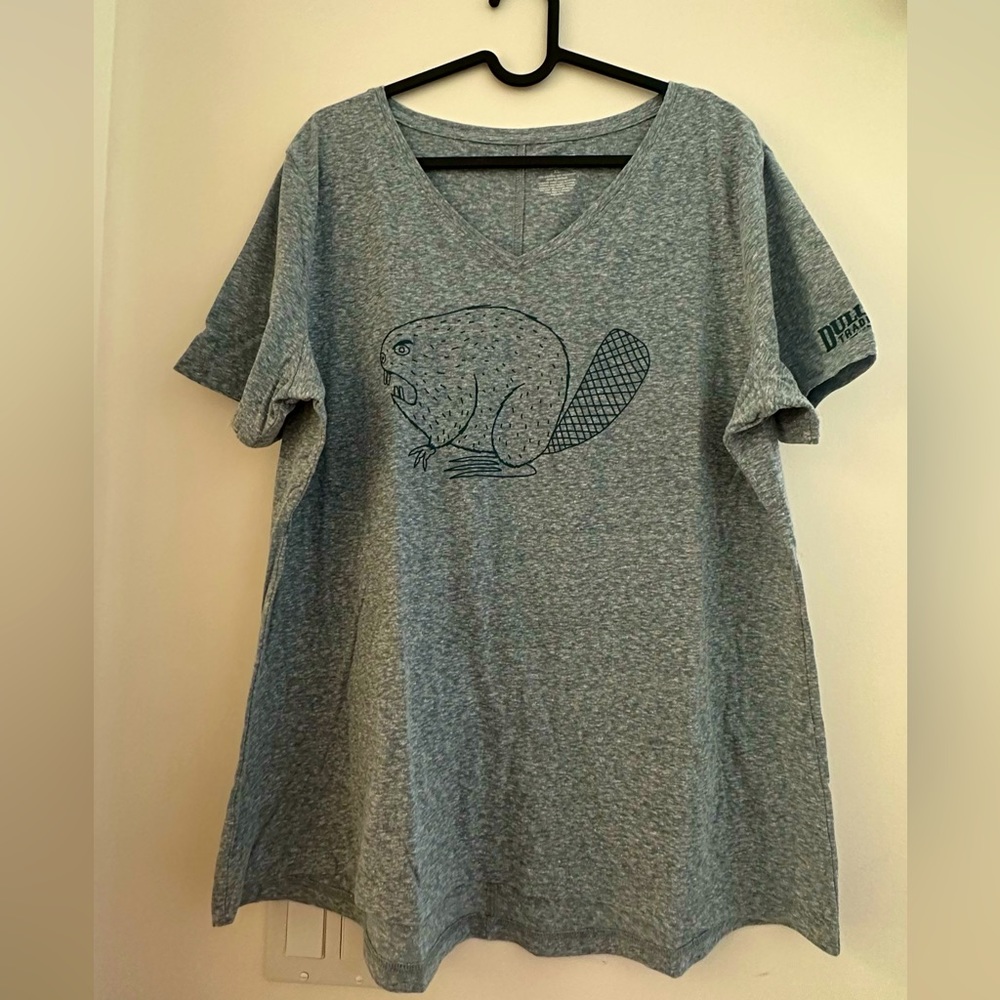 Duluth Trading Company Women’s Graphic Logo T-shirt Blue/Gray Size XL